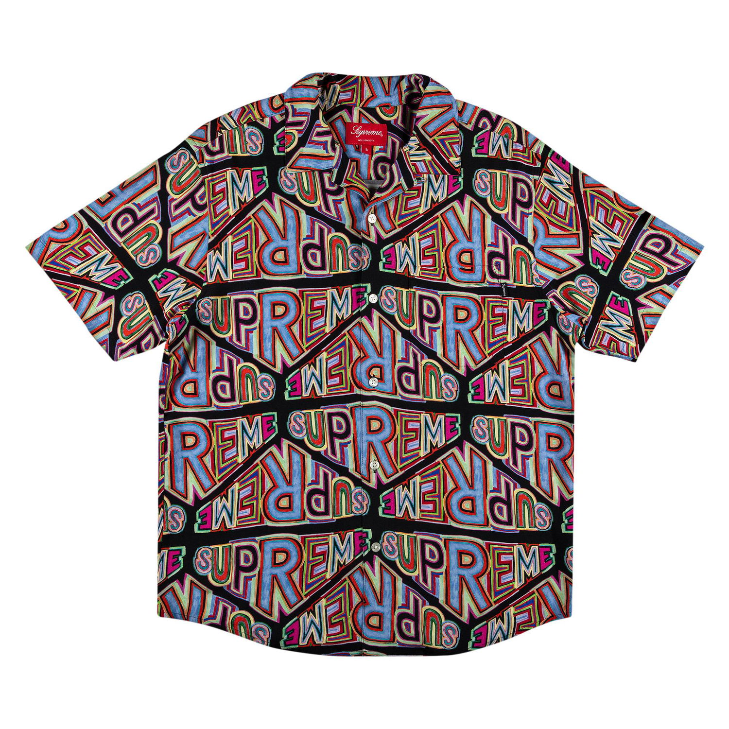 Košeľa Supreme Perspective Rayon Short-Sleeve Shirt Rôznofarebný | FW20S25 BLACK, 1