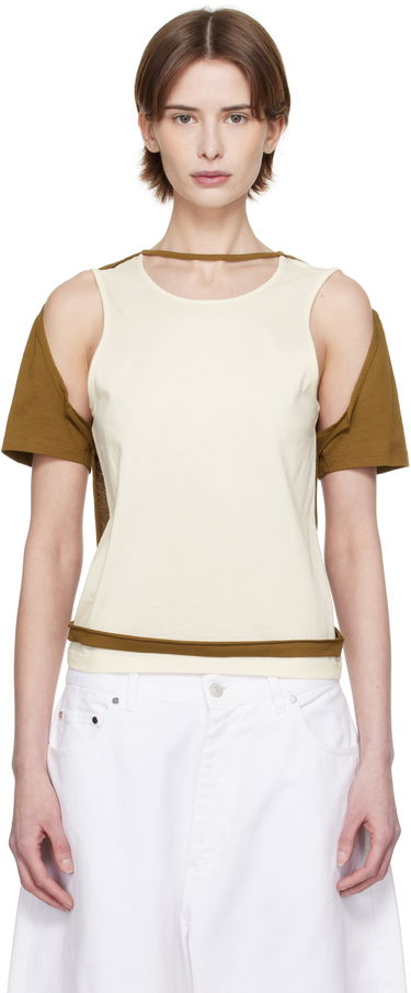 Tielko Eckhaus Latta Eckhaus Latta Hugging Sleeveless T-Shirt Béžová | 1203-EL-PS25-C -, 0