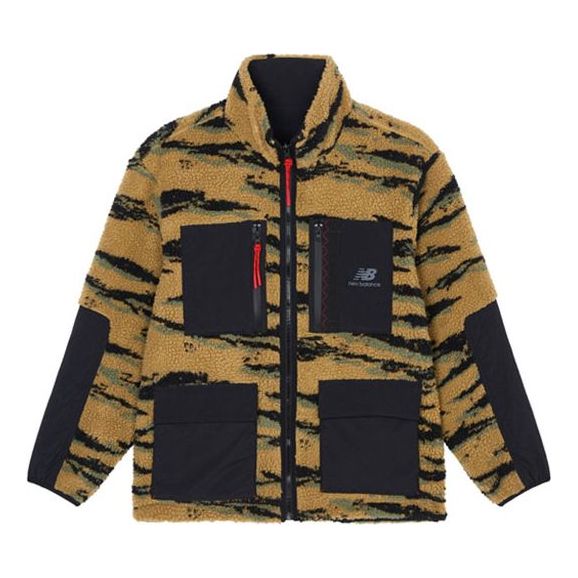 Bunda New Balance Reversible Fleece Stand Collar Jacket Béžová | AMJ21350-BK