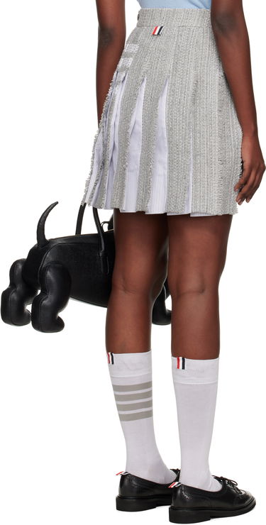 Sukňa Thom Browne Thom Browne Classic Pleated 4-Bar Miniskirt Šedá | FGC724T-F0512, 2