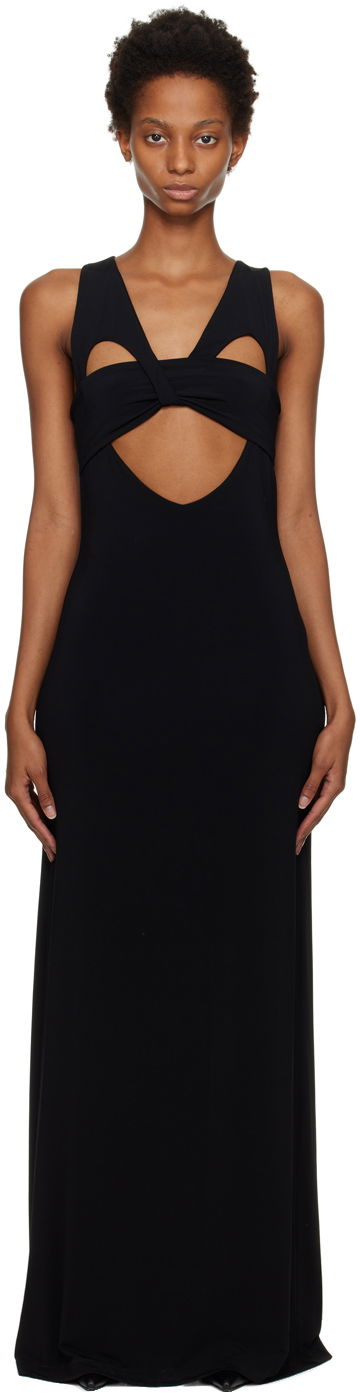Šaty Ambush AMBUSH Heart Shaped Maxi Dress Čierna | BWDB030F22JER0011000, 0