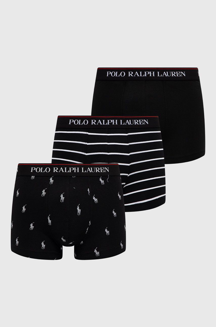 Boxerky Polo by Ralph Lauren Classic Trunk 3Pack Čierna | 714830299009, 0