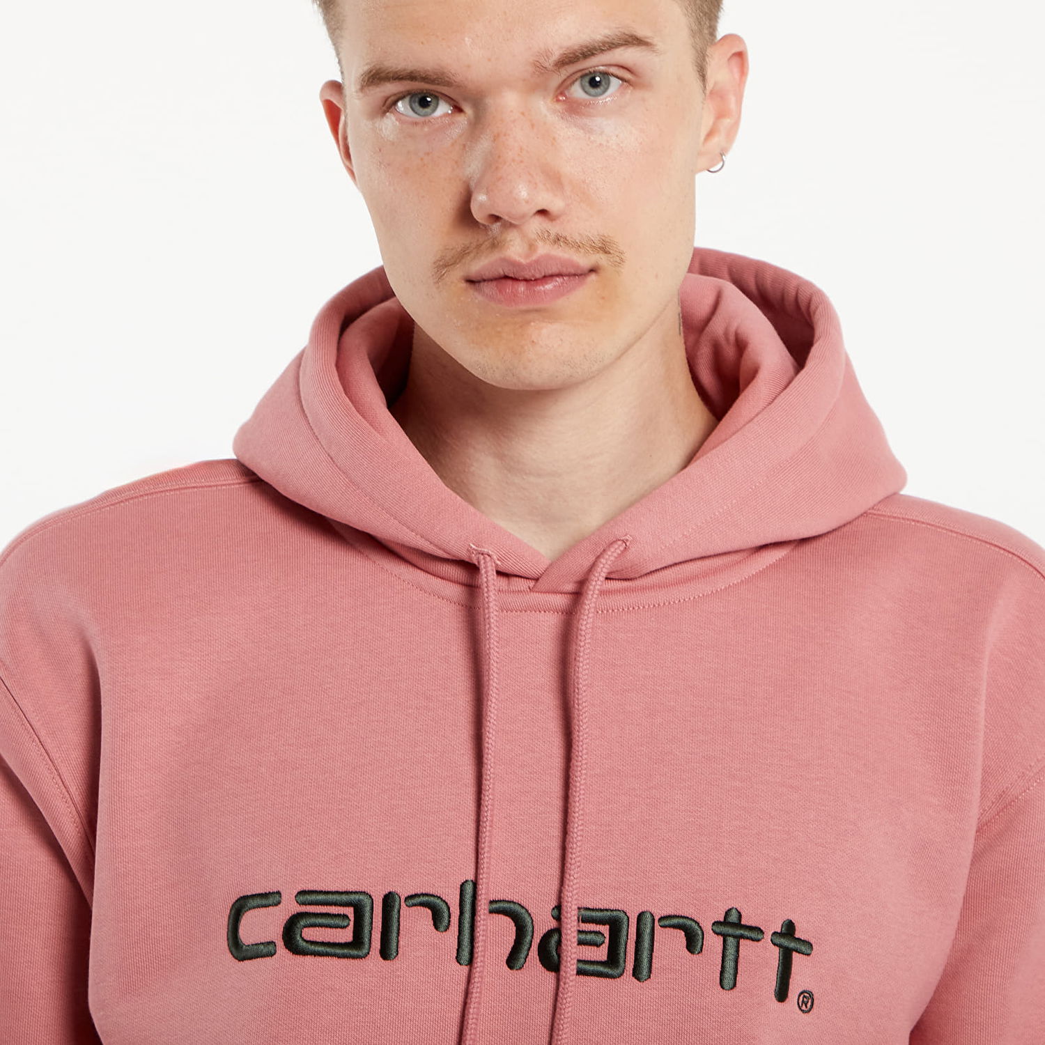 Mikina Carhartt WIP Hooded Sweat UNISEX Dusty Rose/ Sycamore Tree Ružová | I030547.2DGXX, 1