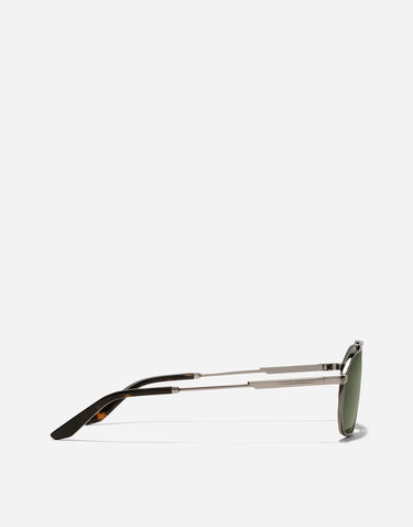 Slnečné okuliare Dolce & Gabbana Metal Classic Geometric Double Bridge Sunglasses Metalická | VG2328VM4719V000, 2