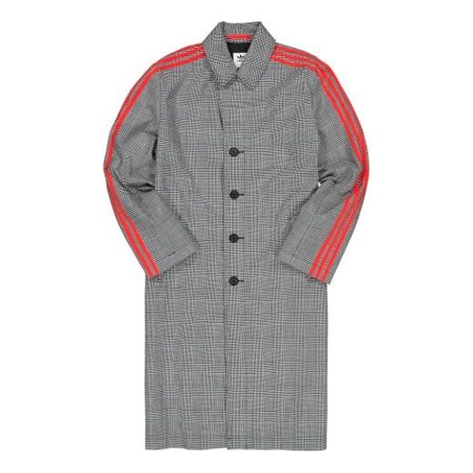 Trenčkot adidas Originals 424 Crossover Plaid Trench Coat Šedá | FS6235