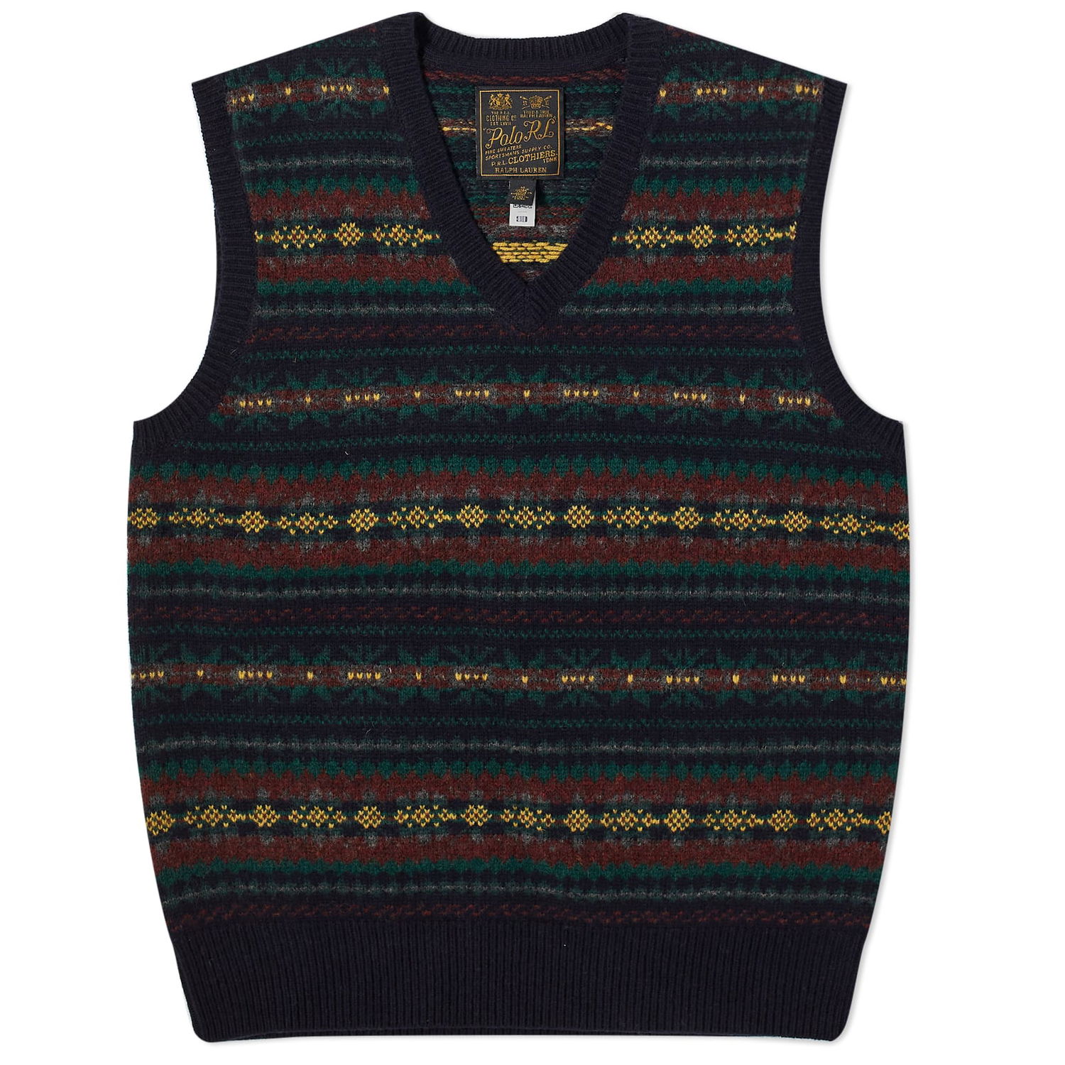 Sveter Polo by Ralph Lauren Fair Isle Knit Vest Navy | 710917336001, 0