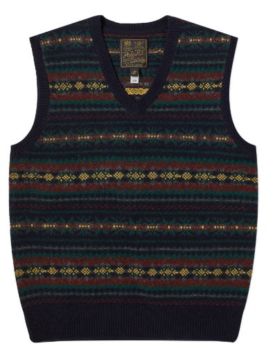 Sveter Polo by Ralph Lauren Fair Isle Knit Vest Navy | 710917336001