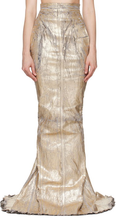 Sukňa Rick Owens Rick Owens Megacrust Stretch Denim Lido Maxi Skirt Metalická | RO01E7375 SGMC, 0