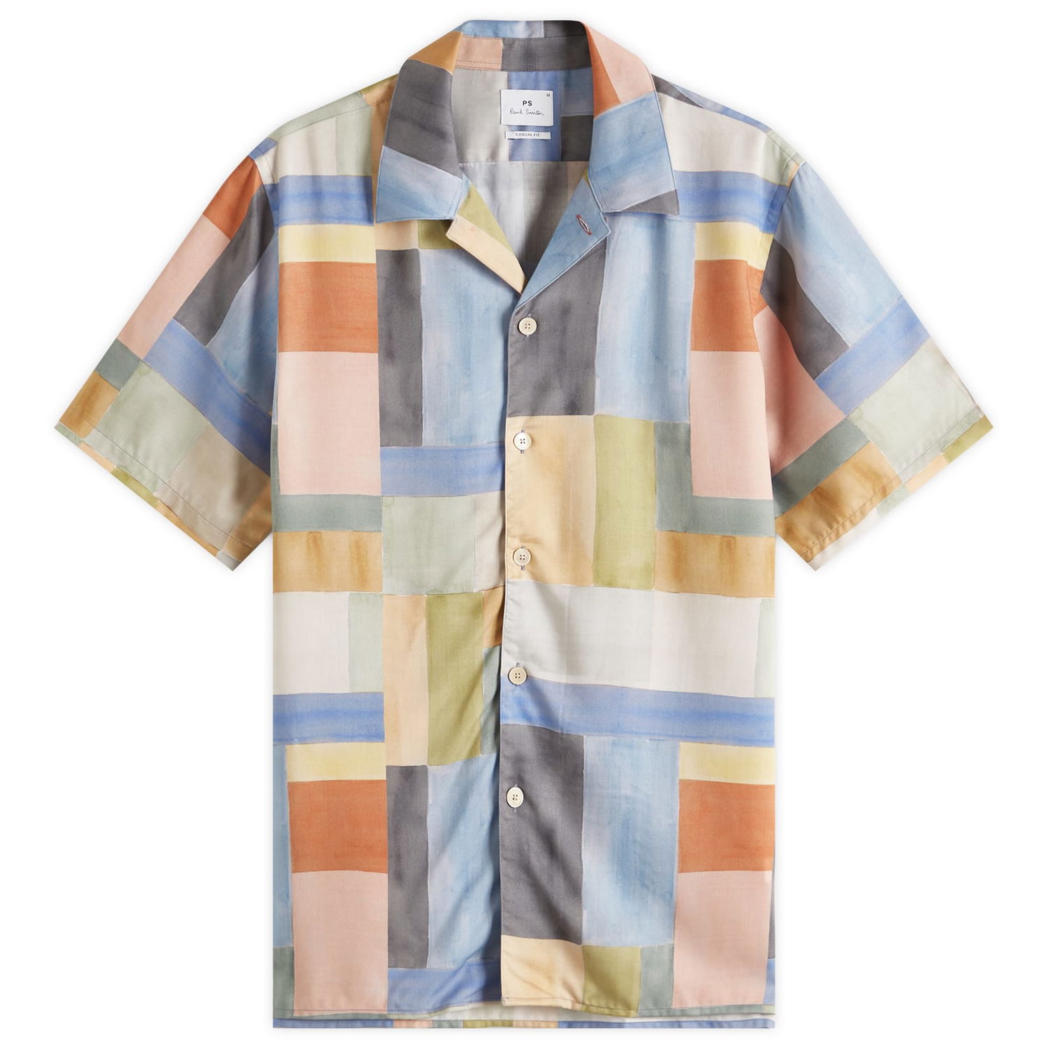 Košeľa Paul Smith Paul Smith Panel Print Vacation Shirt, Size Large Rôznofarebný | M2R-695U-P22312-92, 1