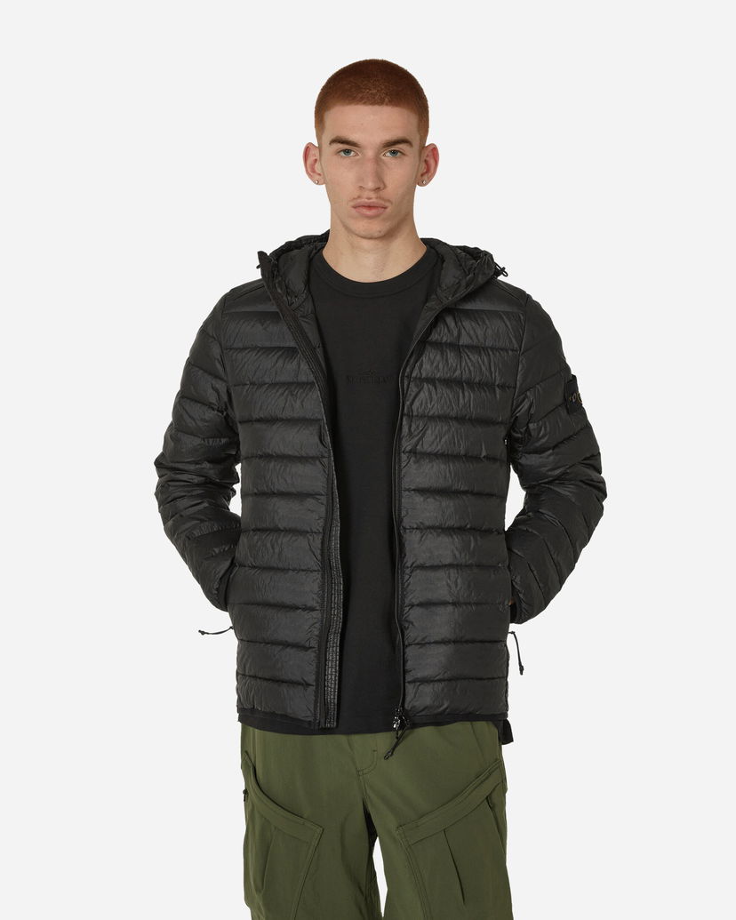 Bunda Stone Island Hooded Quilted Jacket Čierna | 801540124 V0029