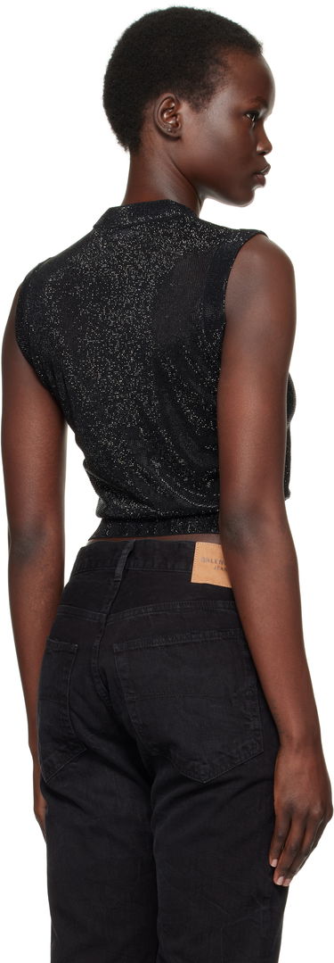 Tielko Alexander Wang Mock Neck Hotfix Tank Top Čierna | 1KC1251078, 2