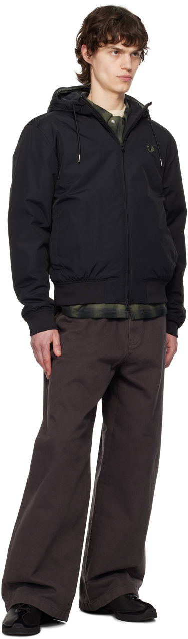 Bomber bunda Fred Perry Hooded Brentham Jacket Čierna | J8616, 3