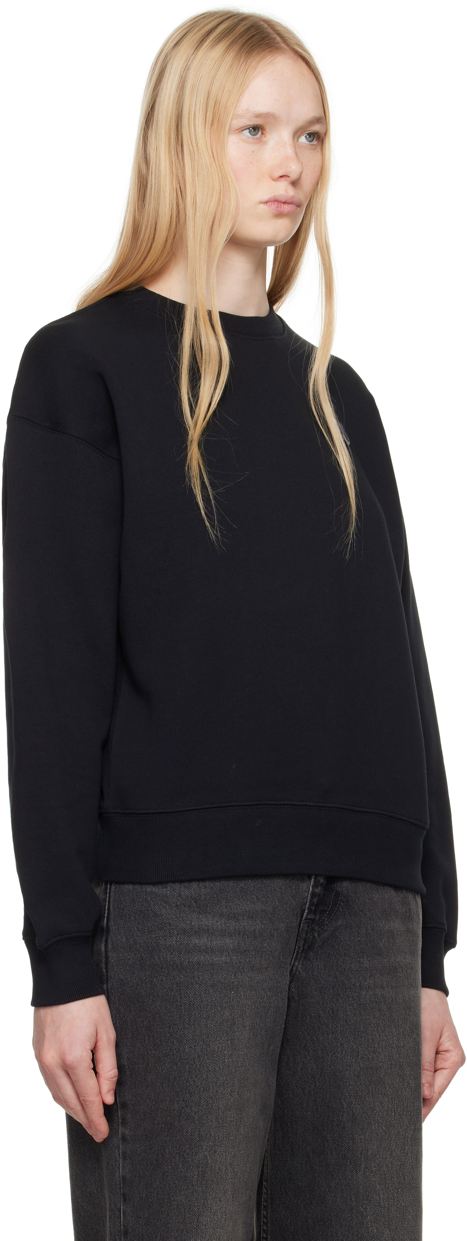 Sveter MAISON KITSUNÉ Maison Kitsuné Comfort Sweatshirt with Fox Head Patch Čierna | MW00315KM0321, 1