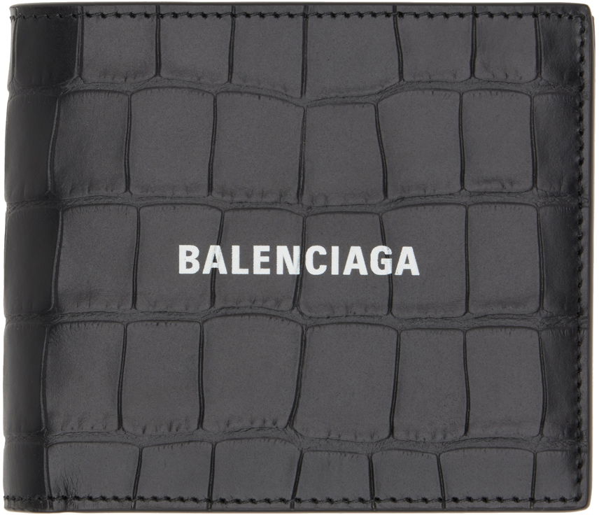 Peňaženka Balenciaga Croc Cash Wallet Čierna | 594315-1ROP3-1000, 0