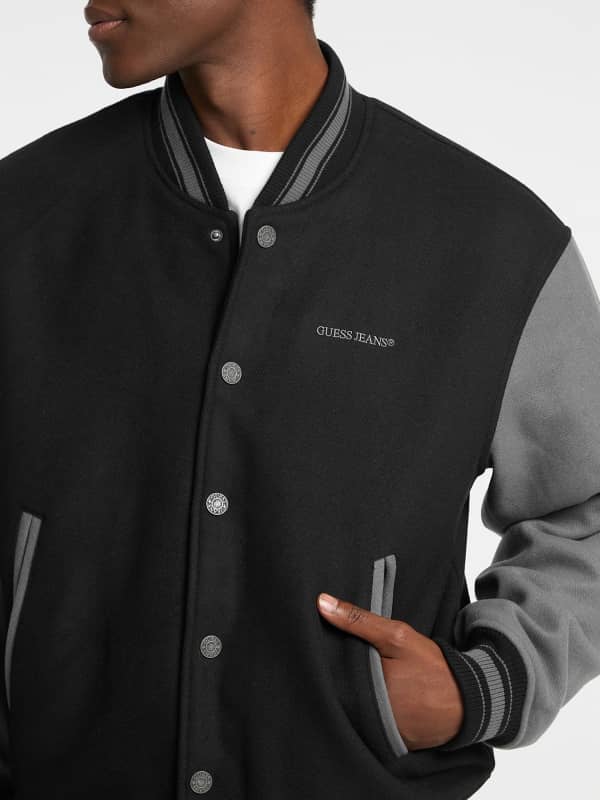 Varsity Jacket With Embroidered Logo