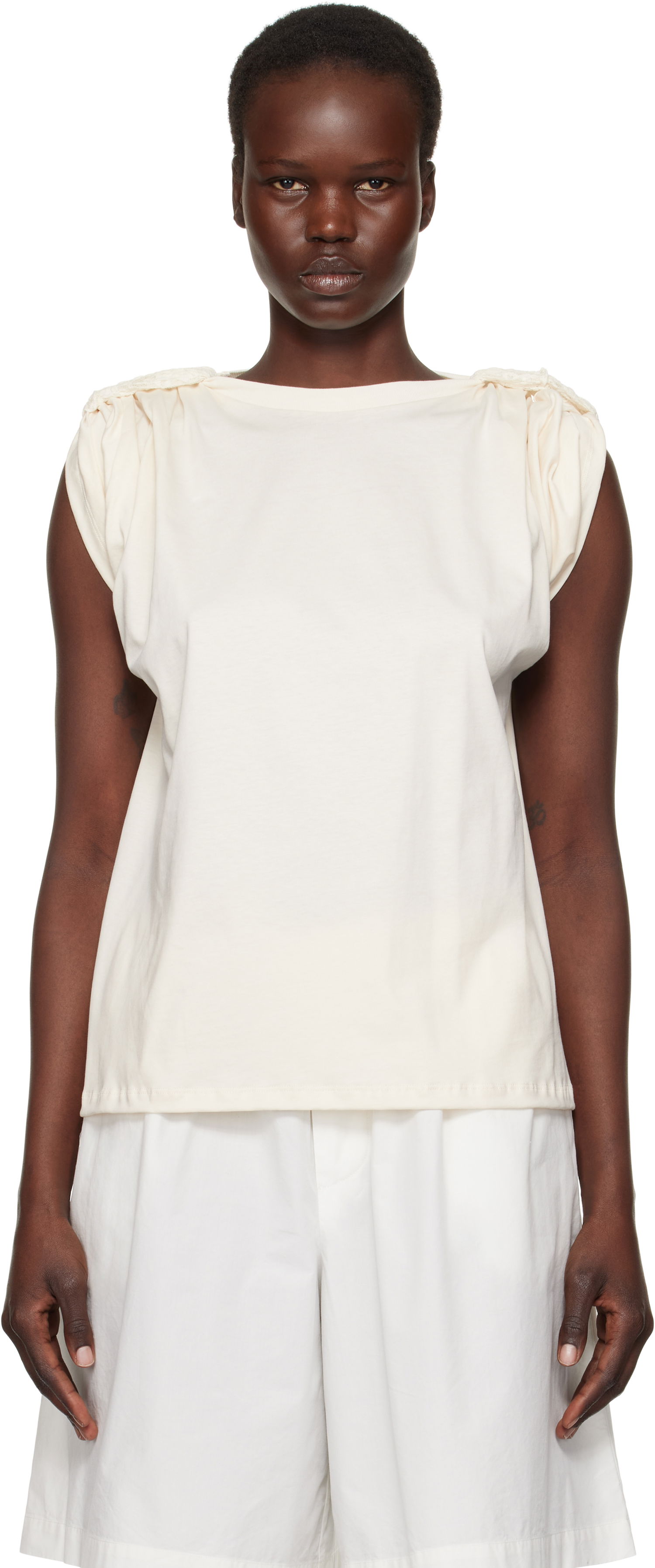 Tričko Baserange Rodo Puff Sleeve T-Shirt Biela | TORO-RC-SP25, 0