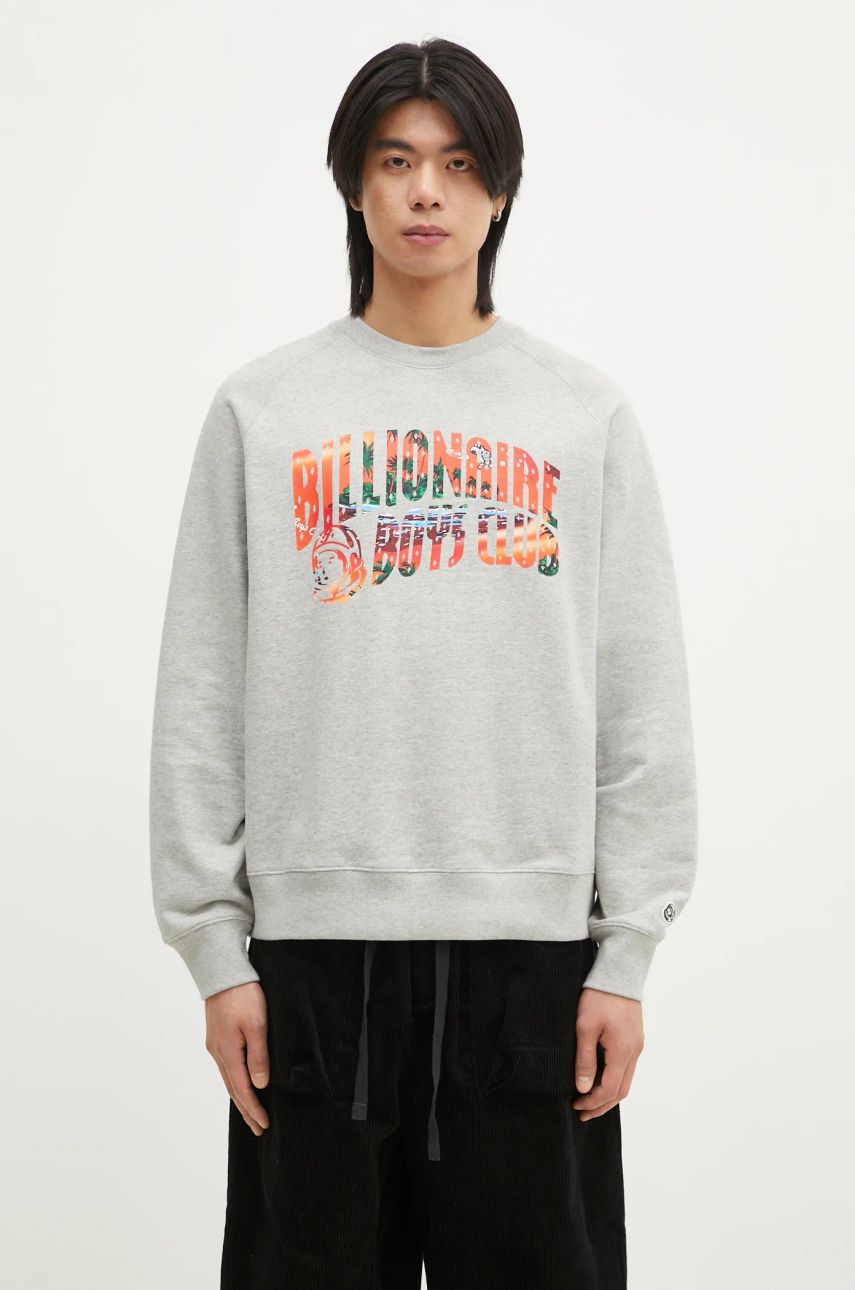 Sveter BILLIONAIRE BOYS CLUB Billionaire Boys Club Tropical Island Fill Arch Logo Crewneck Sweatshirt Šedá | B24439, 0