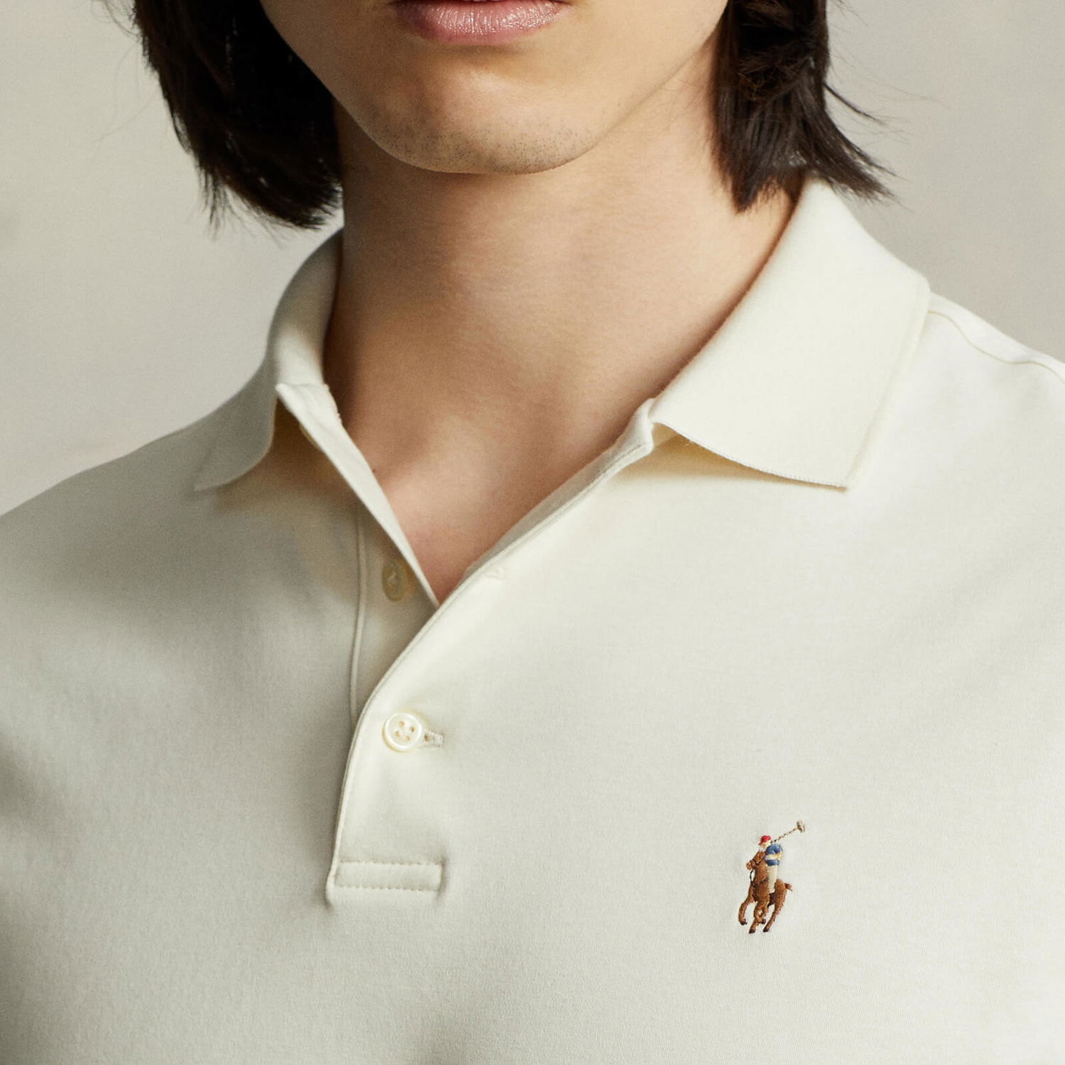 Polo tričko Polo by Ralph Lauren Polo Ralph Lauren Cotton Polo Shirt - M Biela | 710704319128, 0