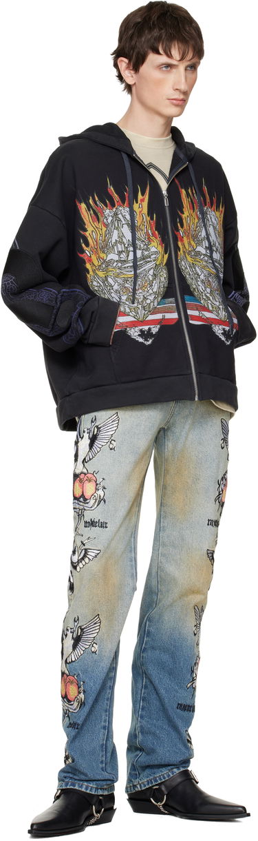 Mikina Who Decides War Engulfed Memories Zip Up Hoodie Čierna | 111015002FW25, 3