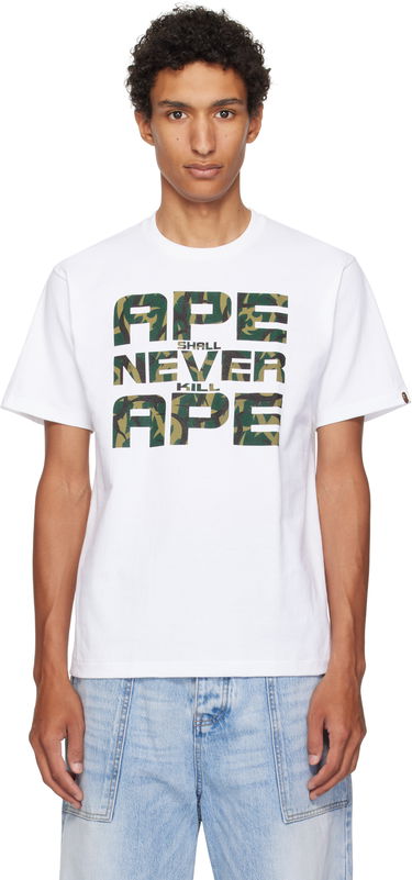 Tričko BAPE A Bathing Ape 'ASNKA' Trial Camo T-Shirt Biela | 001TEL301036M, 0