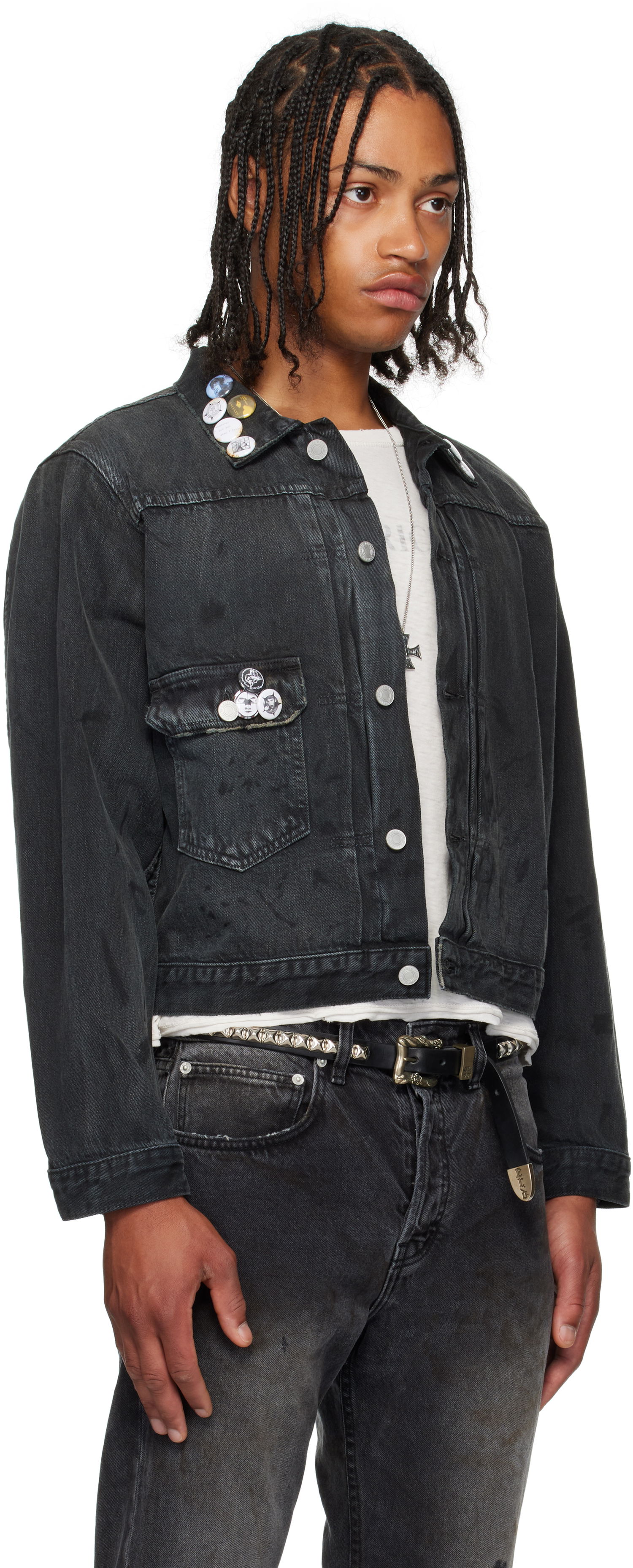 Bunda Enfants Riches Déprimés Enfants Riches Déprimés Type VII Pin Assemblage Denim Jacket Čierna | 030-524, 1