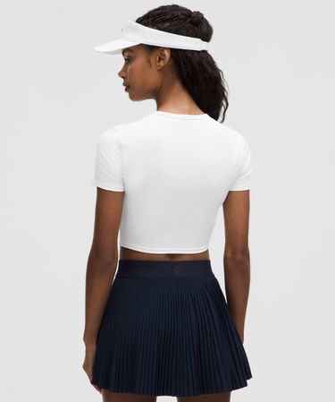 Crop Top lululemon Cropped T-Shirt Slim Fit with Built-in Bra Medium Support B/C Cups L Biela | prod11871026, 2