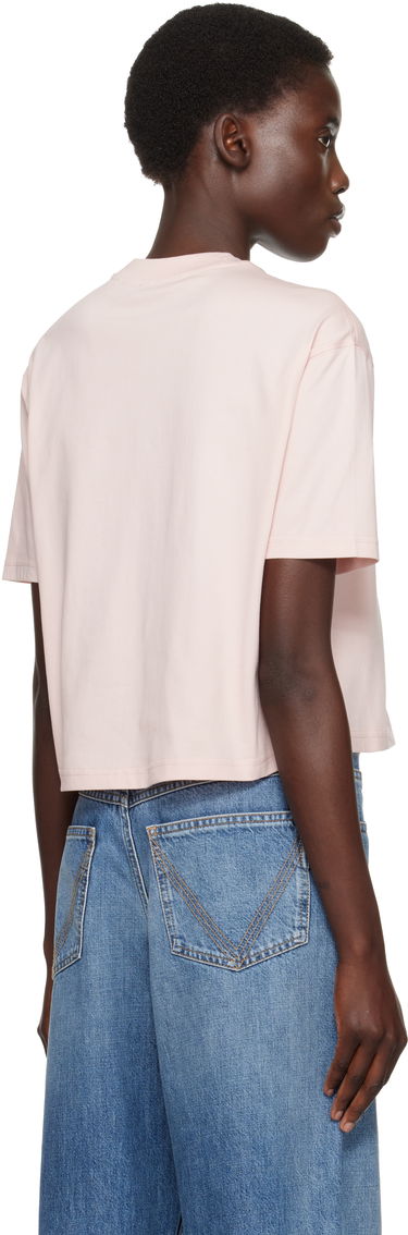 Crop Top Burberry Burberry Cropped Cotton T-Shirt Ružová | 8110083, 2
