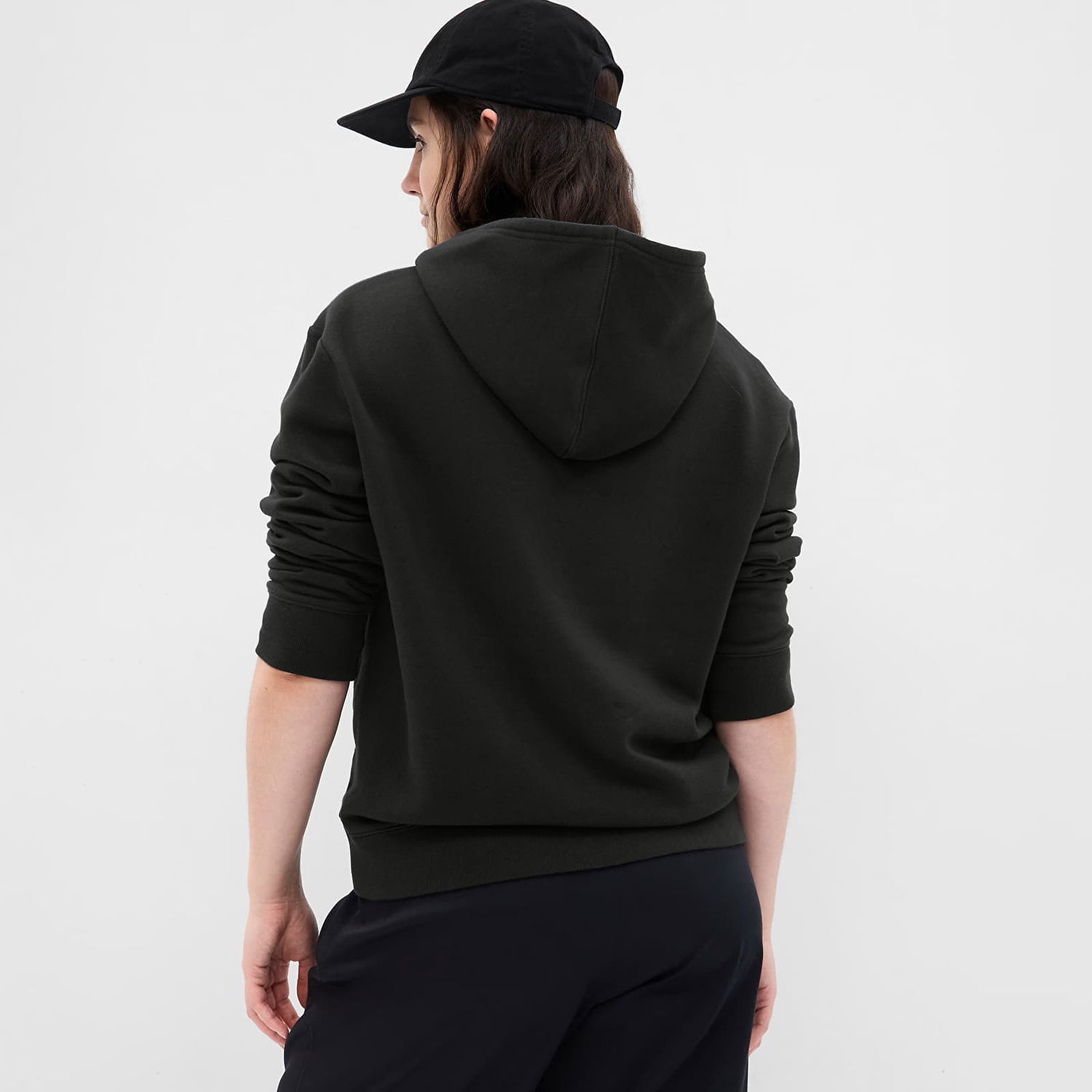 Mikina GAP Pullover Logo Hoodie Moonless Night Glitt Čierna | 796099-01, 1