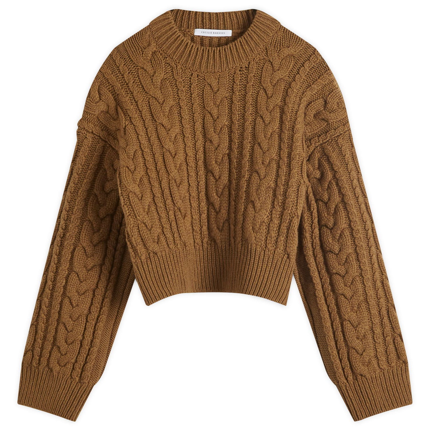Sveter Cecilie Bahnsen Vibeke Fisherman Knit Jumper Hnedá | 2-24KNI51004, 1