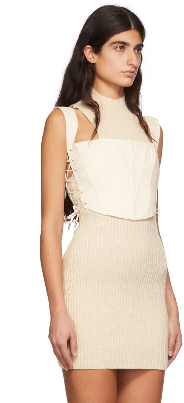 Šaty GUIZIO Guizio Cutout Knit Tank Top Biela | DGF20F760, 1