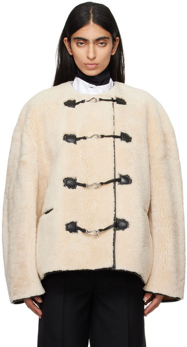 Kabáty TOTEME TOTEME Women's Teddy Clasp Shearling Jacket Béžová | 214-120-604, 0