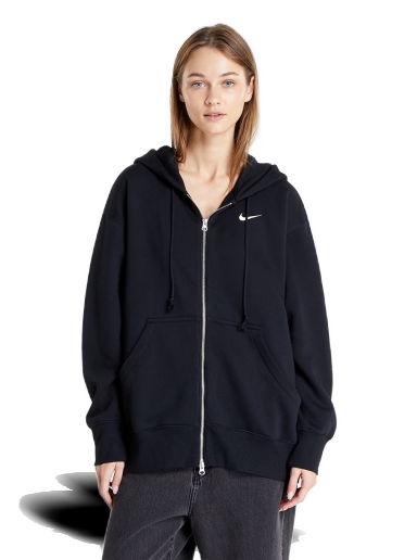 Mikina Nike Phoenix Fleece Oversized Full-Zip Hoodie Čierna | DQ5758-010