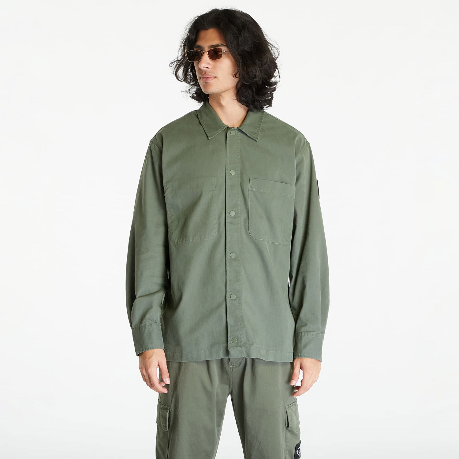 Košeľa CALVIN KLEIN Jeans Topstitch Woven Shirt Green Zelené | J30J323968 LLP, 0