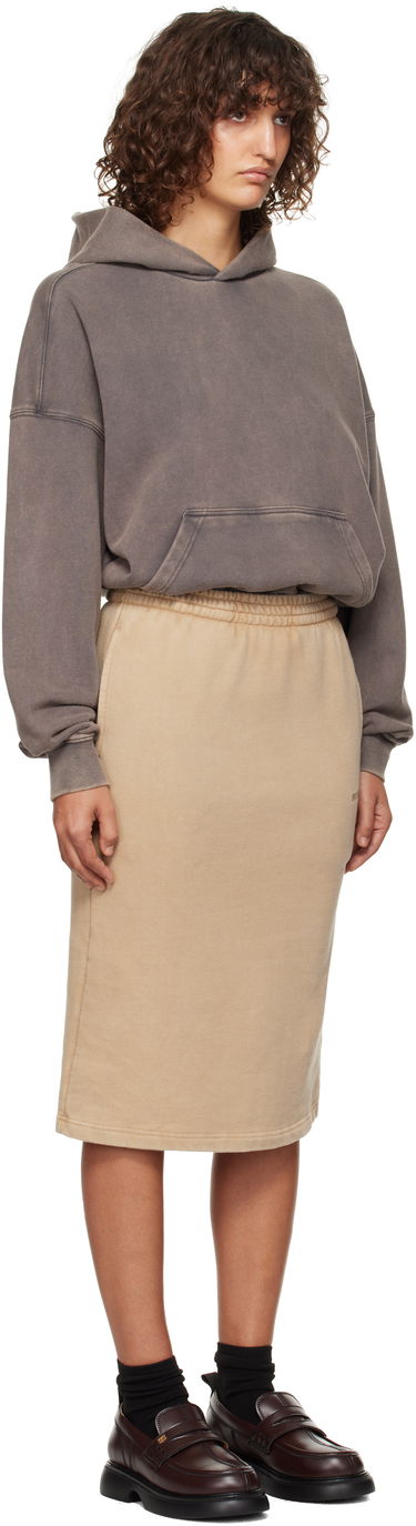 Sukňa We11done Layered Hoodie Dress Béžová | WD-TO3-24-851-W-CH, 1