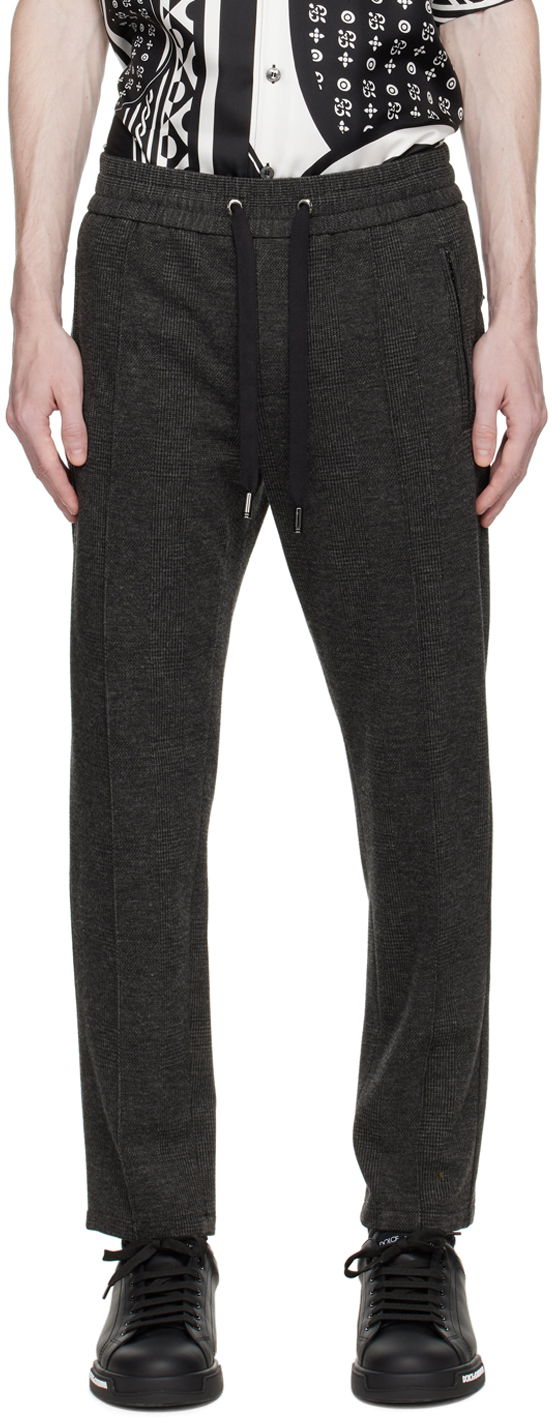 Nohavice Dolce & Gabbana Gray Glen Plaid Trousers Šedá | GYACETGF155, 0