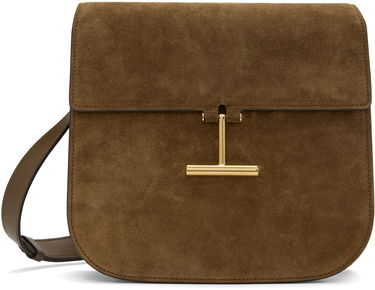 Taška cez rameno Tom Ford Suede Crossbody Bag Hnedá | L1761-LCL068G, 0