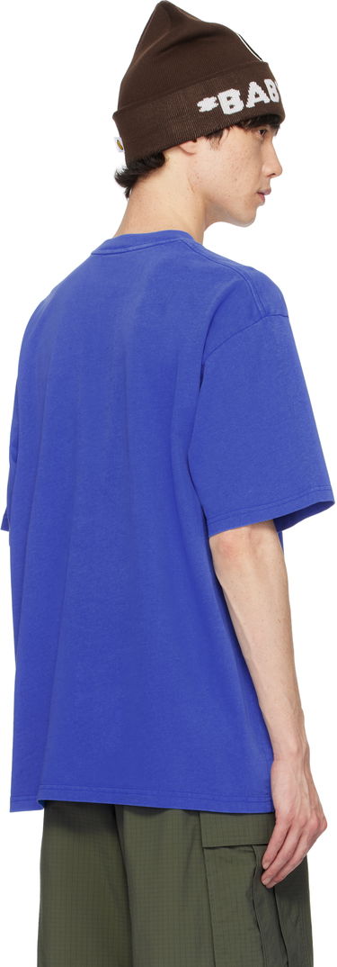 Tričko BAPE Garment Dye College Relaxed Fit T-Shirt Modrá | 001CSK801314M, 2