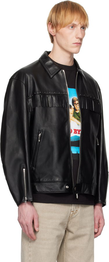 Bunda WACKO MARIA WACKO MARIA WOLF'S HEAD Edition Leather Fringe Jacket Čierna | WOLFSHEAD-WM-BL16, 1