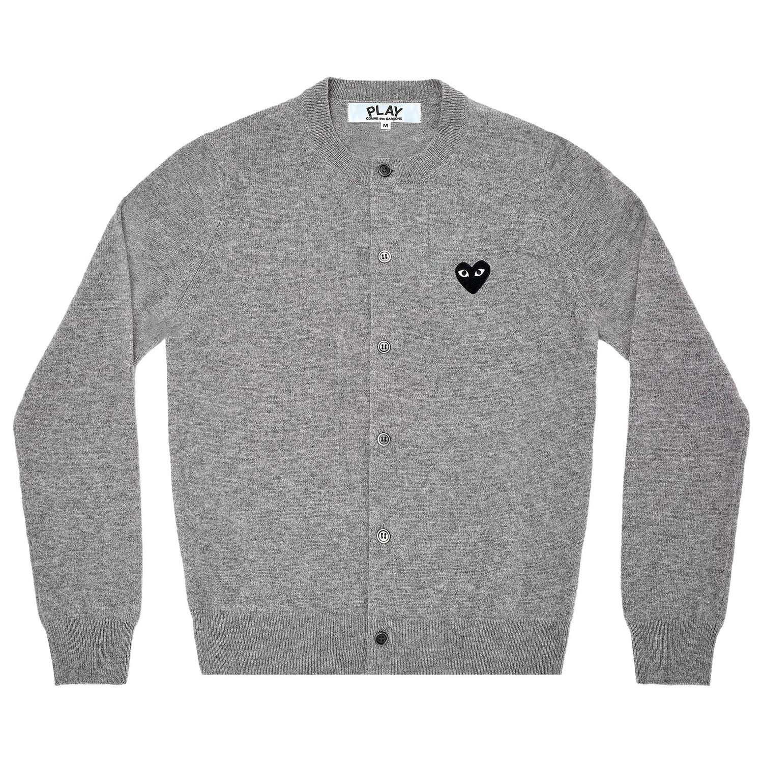 Sveter Comme des Garçons PLAY Heart Patch Cardigan Šedá | AZ N023 051 2, 1