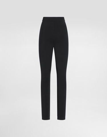 Nohavice Dolce & Gabbana Dolce & Gabbana Viscose Slim Fit Pants Čierna | FTC2FTFUGN7N0000, 3