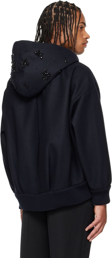 Bomber bunda Simone Rocha Simone Rocha Hooded Zip Bomber Jacket Navy | 6145B 1265, 2