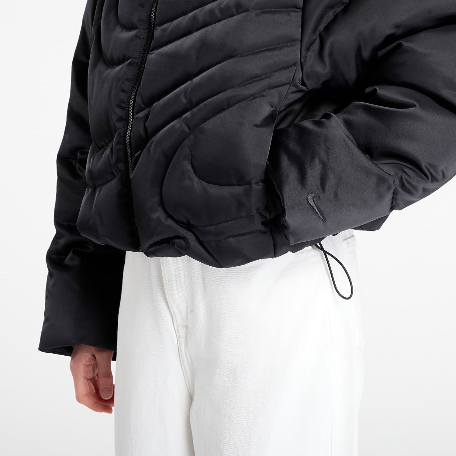 Prešívaná bunda Nike Sportswear Swoosh Series Therma-FIT Oversized Down Puffer Jacket Čierna | IB2005-010, 1