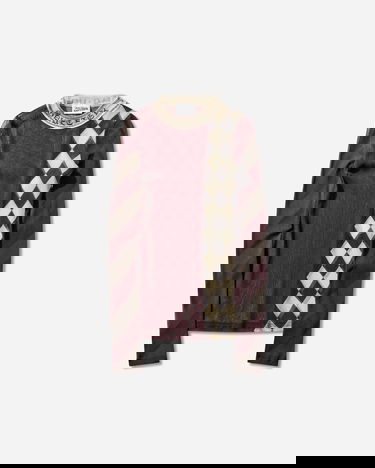 Košeľa Jean Paul Gaultier Mesh Patchwork Long-Sleeve Diagonal Stripe Diamond Pattern Top Rôznofarebný | 26-01-W-TO422-M015P 90, 1