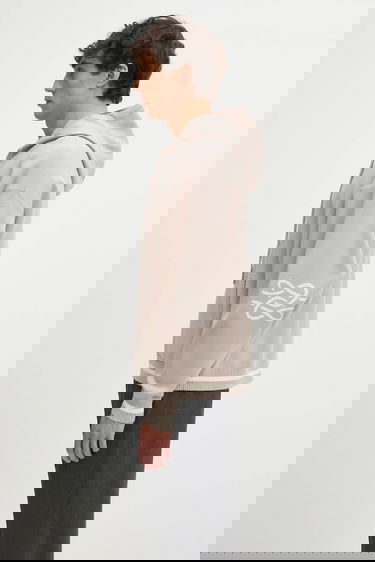 Mikina Filling Pieces Knit Hoodie with Applique Béžová | 422532500265, 1