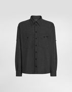 Dolce & Gabbana Melange Wool Mat Shirt