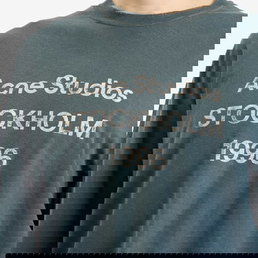 Tričko Acne Studios 1996 Edden Long Sleeve T-Shirt, Size Large Modrá | CL0197-BPA, 5