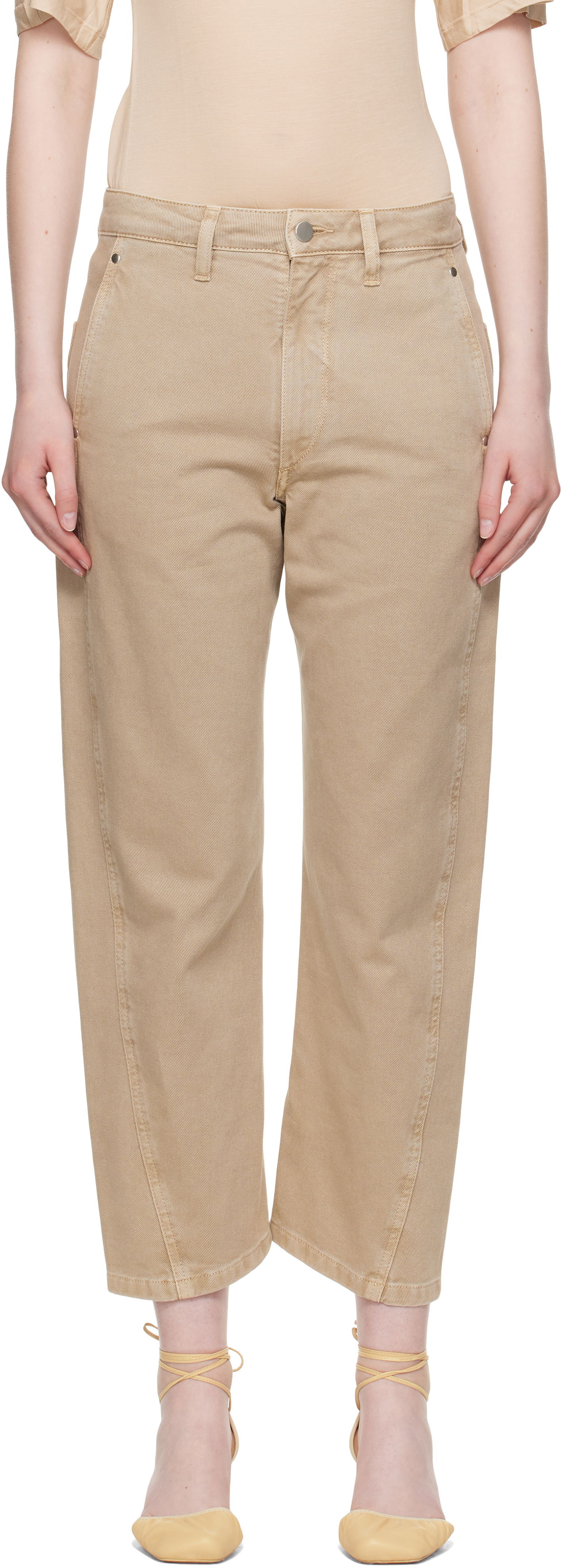 Džínsy LEMAIRE Lemaire Twisted Jeans Béžová | PA1051 LD1042, 0
