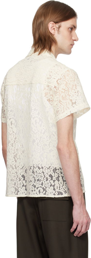Košeľa KidSuper KidSuper Lace Girl Painting Shirt Biela | SS25-SST-06, 2
