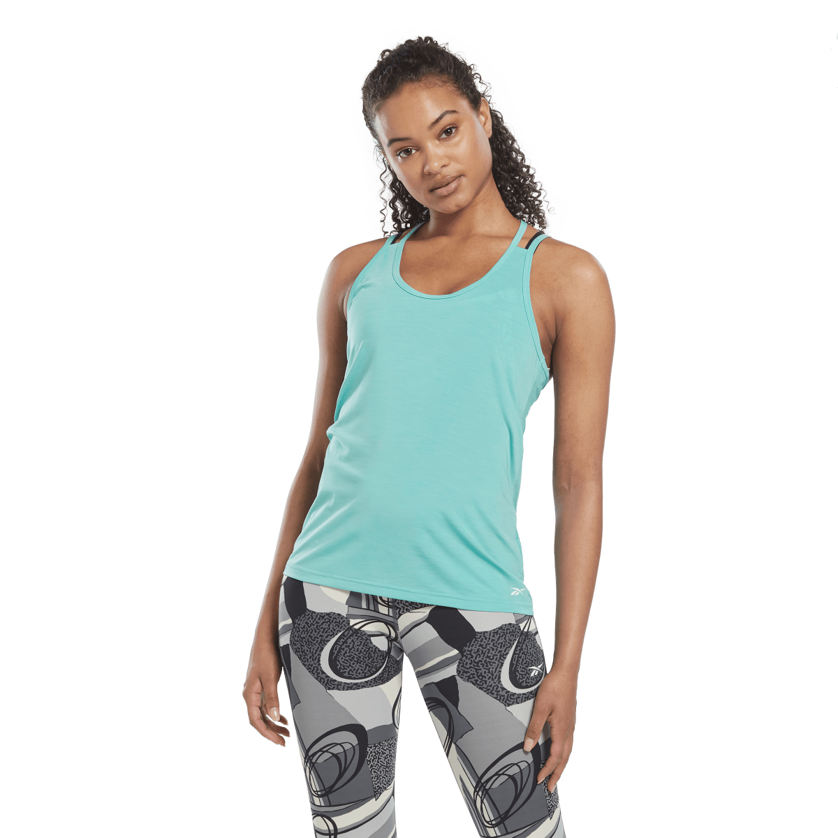 Tielko Reebok Athletic Racerback Tank Top Tyrkysová | HI6335, 0