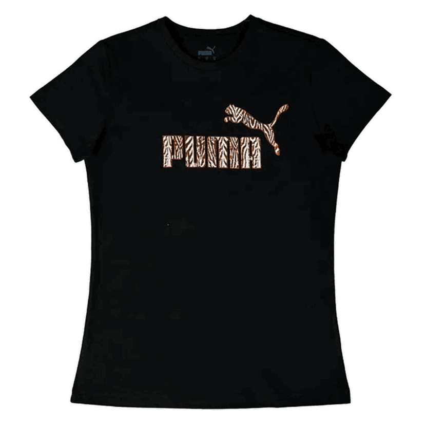 Tričko Puma Animal Print Logo T-Shirt Čierna | 673174-01